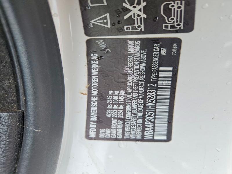 2017 Bmw 440xi მანქანა იყიდება აუქციონზე, vin: WBA4P3C51HK528312, აუქციონის ნომერი: 61393026