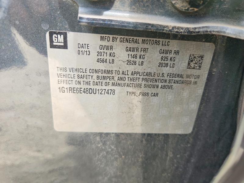 2013 Chevrolet Volt მანქანა იყიდება აუქციონზე, vin: 1G1RE6E48DU127478, აუქციონის ნომერი: 61762726