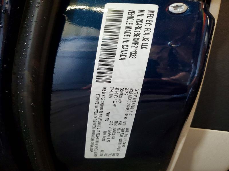 2022 Chrysler Pacifica მანქანა იყიდება აუქციონზე, vin: 2C4RC1BGXNR211332, აუქციონის ნომერი: 62214566