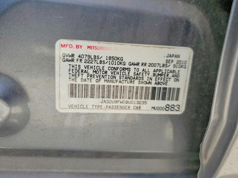 Aukcja sprzedaży 2011 Mitsubishi Lancer, vin: JA32U8FW0BU013235, numer aukcji: 59198886