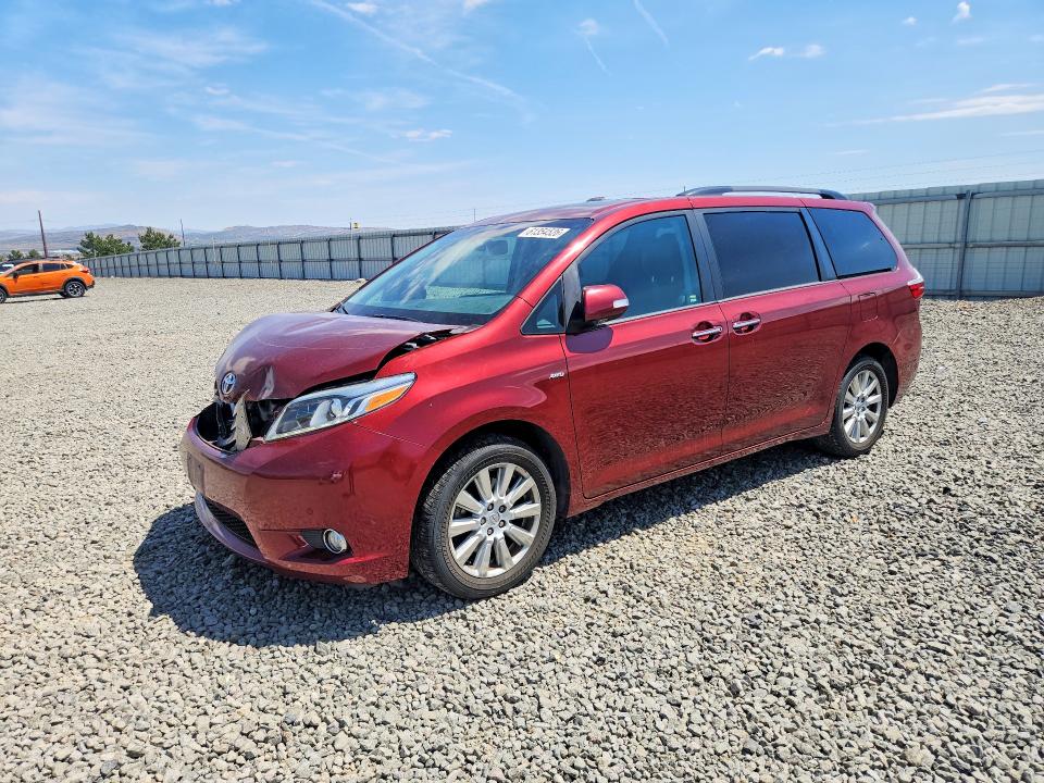 2017 Toyota Sienna მანქანა იყიდება აუქციონზე, vin: 5TDDZ3DC5HS163037, აუქციონის ნომერი: 61354526