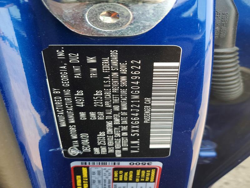 Aukcja sprzedaży 2021 Kia K5, vin: 5XXG64J21MG049622, numer aukcji: 60505376