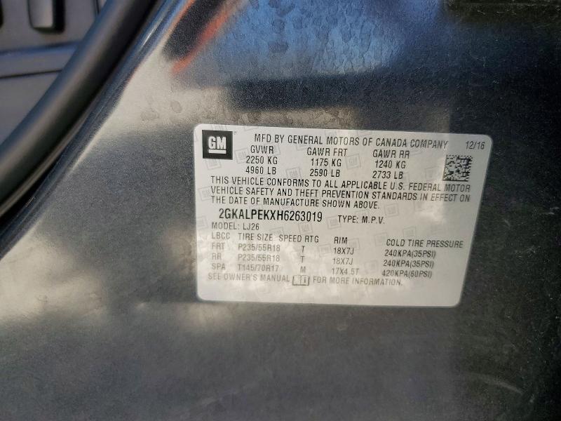 Продажа на аукционе авто 2017 Gmc Terrain, vin: 2GKALPEKXH6263019, номер лота: 61595346