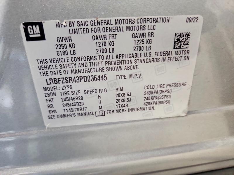Продаж на аукціоні авто 2023 Buick Envision, vin: LRBFZSR43PD036445, номер лоту: 62157866