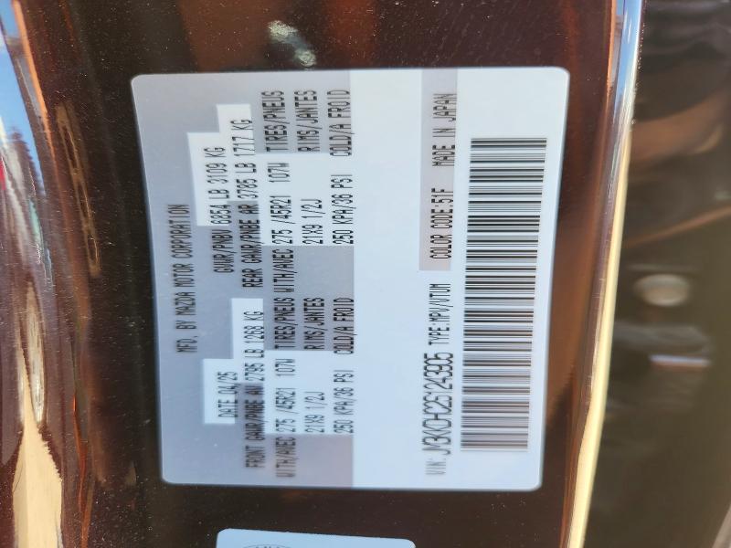 Продажа на аукционе авто 2025 Mazda Cx-90, vin: JM3KKDHC2S1243905, номер лота: 58309846