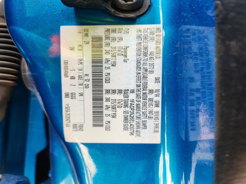 Продаж на аукціоні авто 2014 Ford Focus, vin: 1FADP3N26EL430796, номер лоту: 59354866