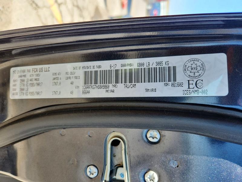 2017 Ram 1500 მანქანა იყიდება აუქციონზე, vin: 1C6RR7KG7HS809860, აუქციონის ნომერი: 61972746