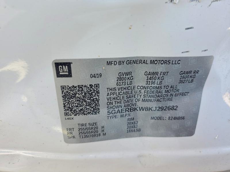 Aukcja sprzedaży 2019 Buick Enclave, vin: 5GAERBKW8KJ292682, numer aukcji: 62852866