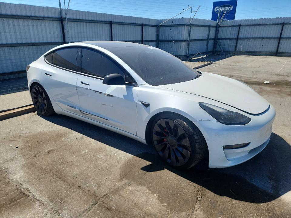 2022 Tesla Model 3 მანქანა იყიდება აუქციონზე, vin: 5YJ3E1EC6NF143633, აუქციონის ნომერი: 59200906