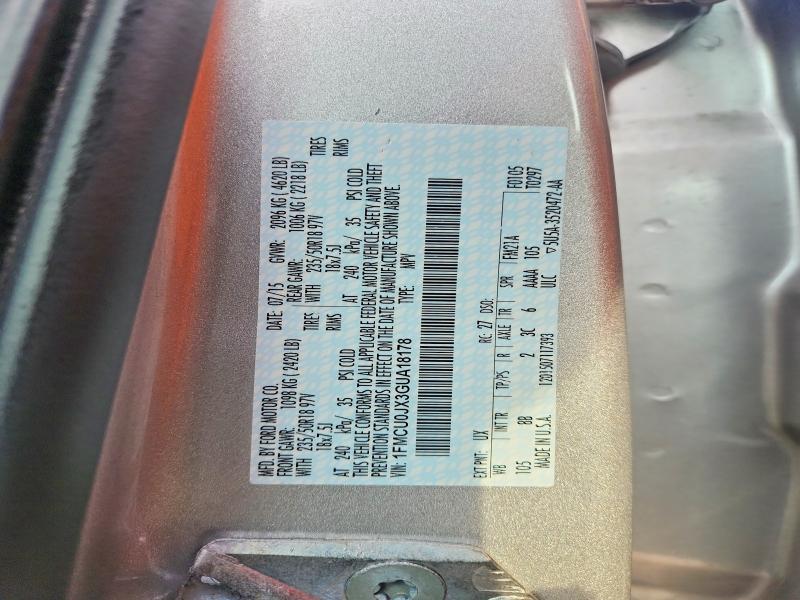 62573686 :رقم المزاد ، 1FMCU0JX3GUA18178 vin ، 2016 Ford Escape مزاد بيع