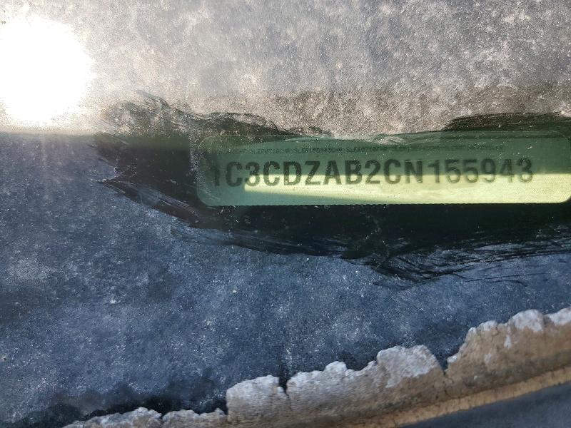 60058356 :رقم المزاد ، 1C3CDZAB2CN155943 vin ، 2012 Dodge Avenger مزاد بيع