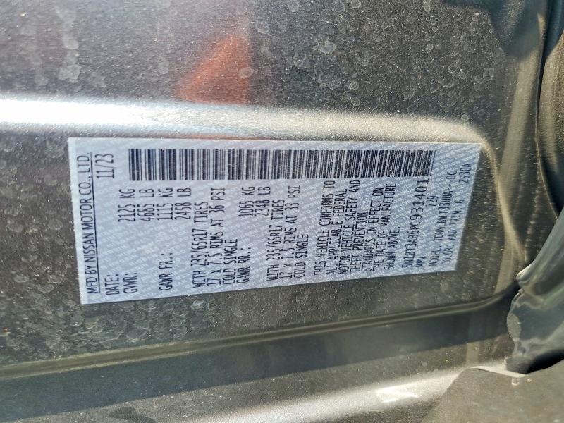 2023 Nissan Rogue მანქანა იყიდება აუქციონზე, vin: 5N1BT3AB6PC931401, აუქციონის ნომერი: 60800856