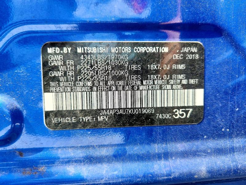Продаж на аукціоні авто 2019 Mitsubishi Outlander Sport, vin: JA4AP3AU7KU019069, номер лоту: 63115356