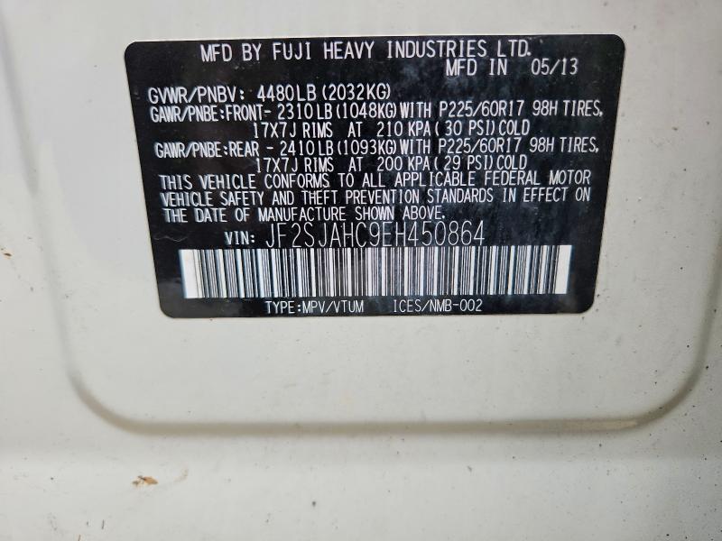 62337046 :رقم المزاد ، JF2SJAHC9EH450864 vin ، 2014 Subaru Forester مزاد بيع