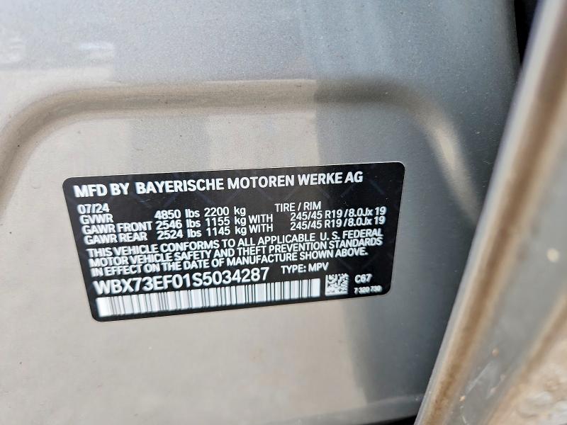 Auction sale of the 2025 Bmw X1, vin: WBX73EF01S5034287, lot number: 59823266