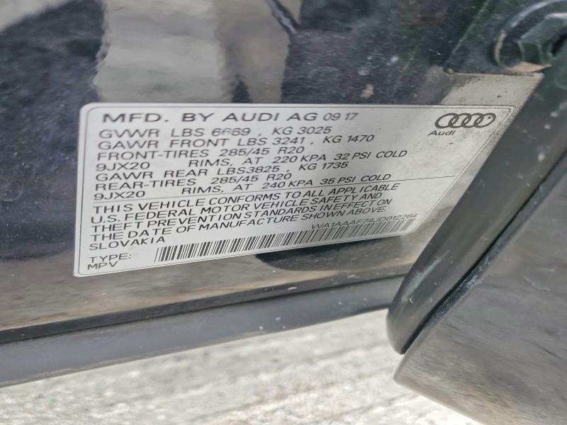 2018 Audi Q7 მანქანა იყიდება აუქციონზე, vin: WA1AAAF74JD012264, აუქციონის ნომერი: 63299956