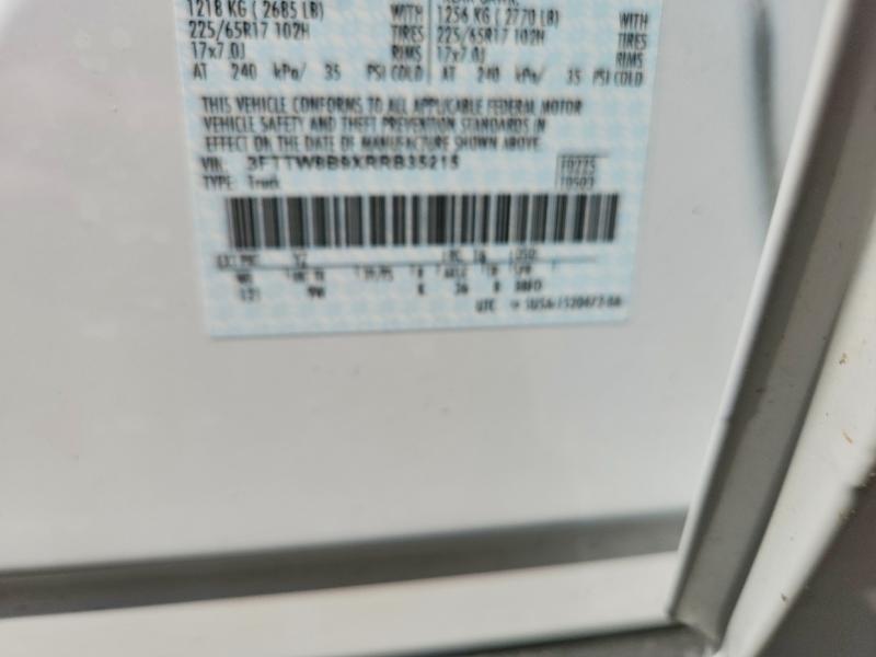 Продаж на аукціоні авто 2024 Ford Maverick, vin: 3FTTW8B9XRRB35215, номер лоту: 61110936