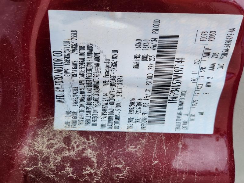 2007 Ford Focus მანქანა იყიდება აუქციონზე, vin: 1FAFP34N57W197144, აუქციონის ნომერი: 59880486