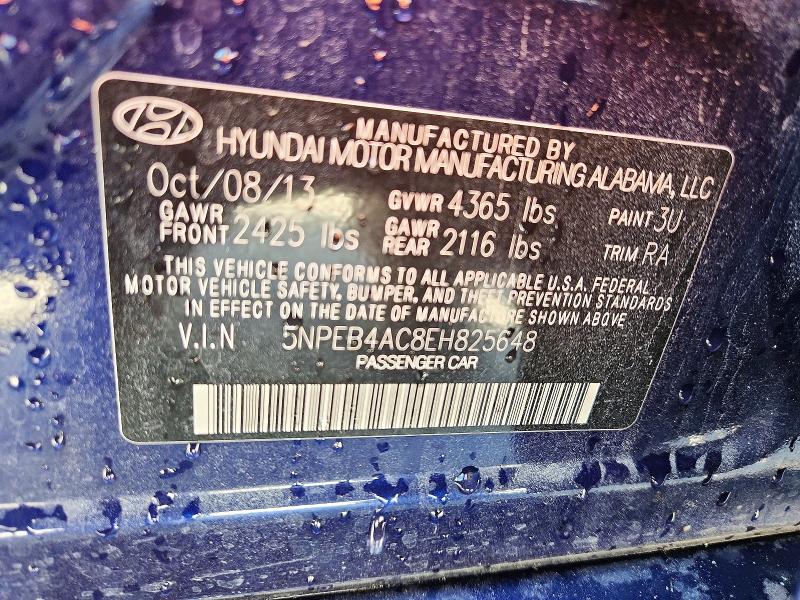 Aukcja sprzedaży 2014 Hyundai Sonata, vin: 5NPEB4AC8EH825648, numer aukcji: 60659826