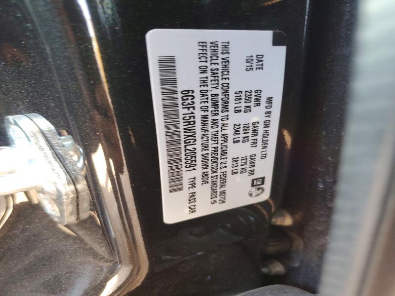2016 Chevrolet Ss მანქანა იყიდება აუქციონზე, vin: 6G3F15RWXGL205591, აუქციონის ნომერი: 61035346