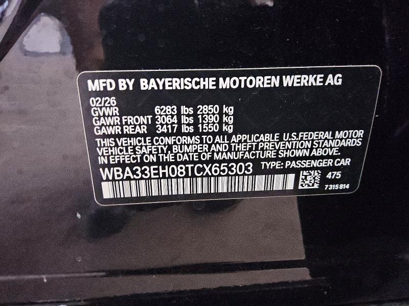 Aukcja sprzedaży 2026 Bmw 740, vin: WBA33EH08TCX65303, numer aukcji: 61725136