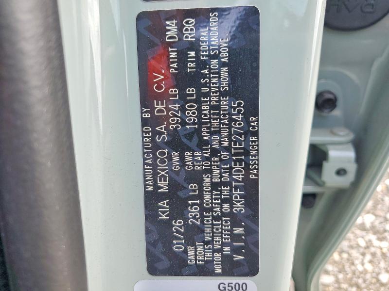 Продажа на аукционе авто 2026 Kia K4, vin: 3KPFT4DE1TE276455, номер лота: 59957926