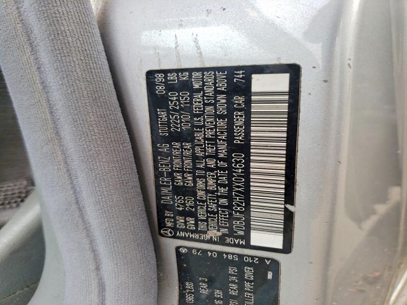 Aukcja sprzedaży 1999 Mercedes-benz E, vin: WDBJF82H7XX014630, numer aukcji: 57603376