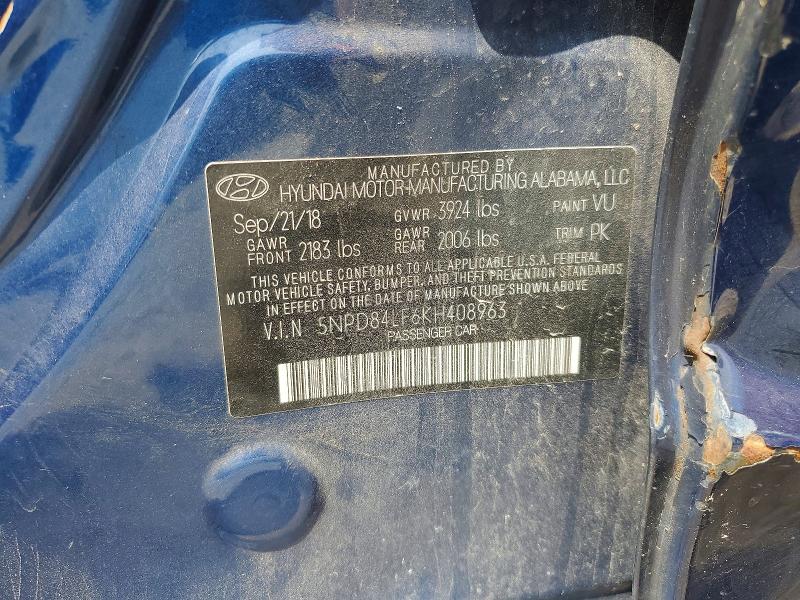 Aukcja sprzedaży 2019 Hyundai Elantra, vin: 5NPD84LF6KH408963, numer aukcji: 63398546