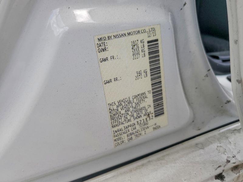 Aukcja sprzedaży 2016 Nissan Altima, vin: 1N4AL3AP4GN321132, numer aukcji: 59653576