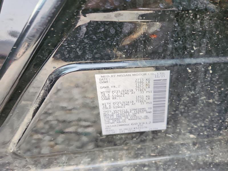 Продажа на аукционе авто 2016 Nissan Pathfinder, vin: 5N1AR2MM0GC603912, номер лота: 60899006
