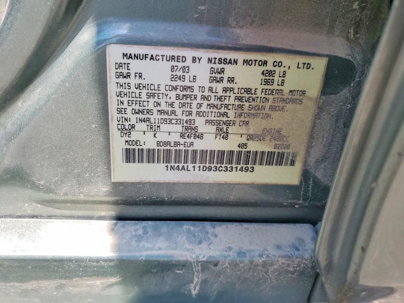 57859876 :رقم المزاد ، 1N4AL11D93C331493 vin ، 2003 Nissan Altima مزاد بيع