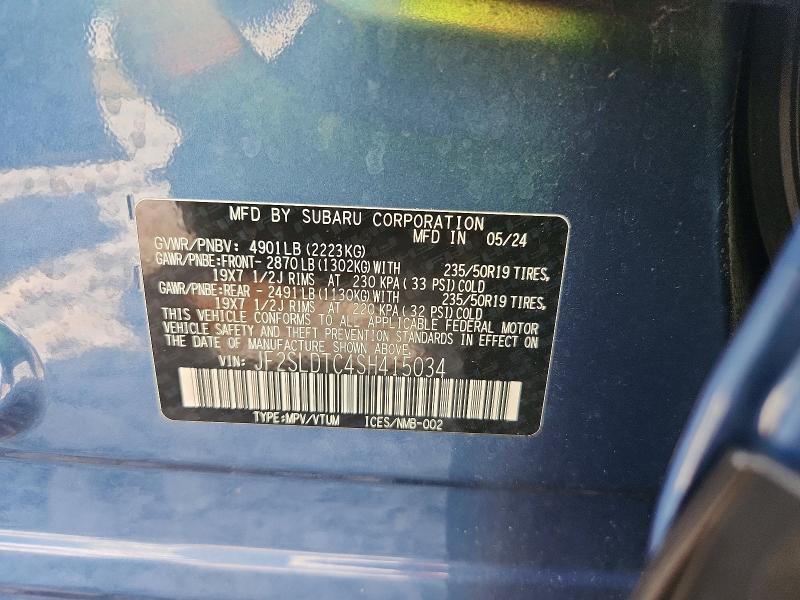 62470486 :رقم المزاد ، JF2SLDTC4SH415034 vin ، 2025 Subaru Forester مزاد بيع