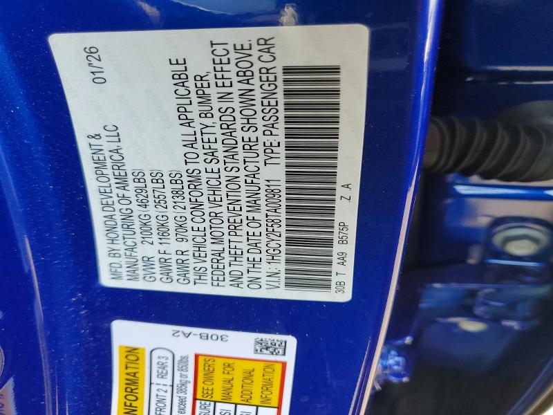 Продажа на аукционе авто 2026 Honda Accord, vin: 1HGCY2F58TA009811, номер лота: 59361386