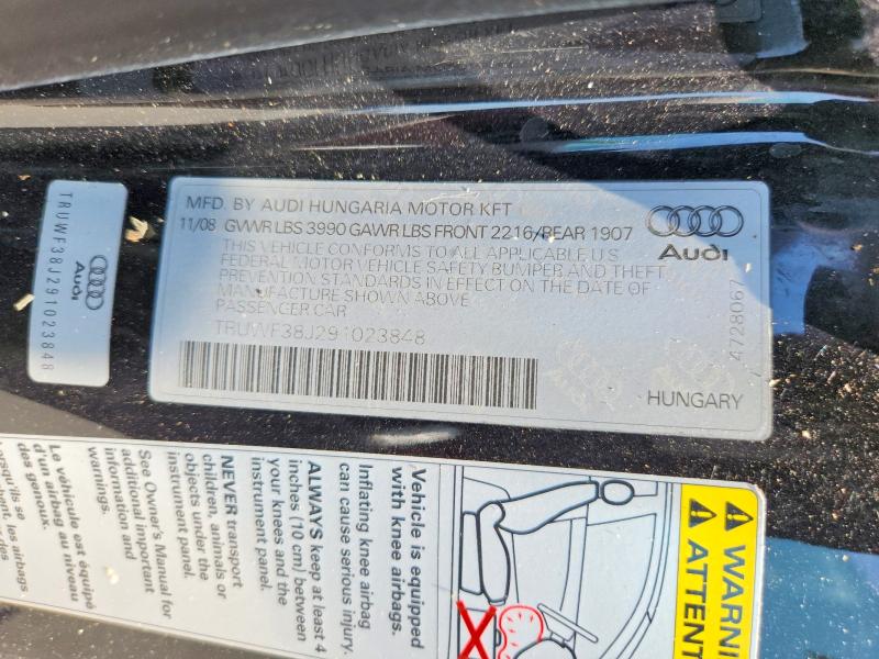 Продажа на аукционе авто 2009 Audi Tts, vin: TRUWF38J291023848, номер лота: 60841186