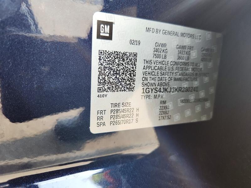 Продаж на аукціоні авто 2019 Cadillac Escalade, vin: 1GYS4JKJ3KR280241, номер лоту: 62335046