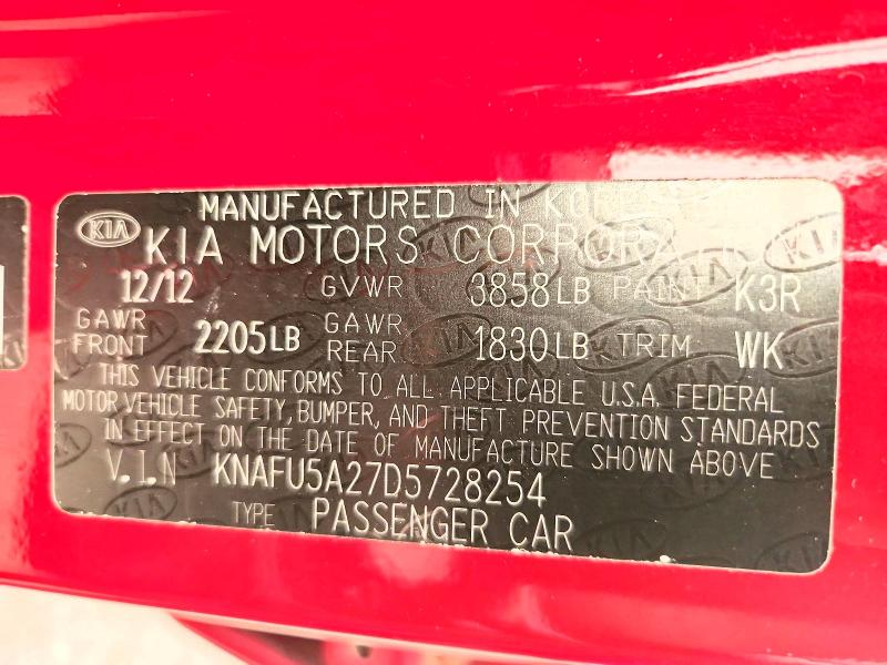 Aukcja sprzedaży 2013 Kia Forte, vin: KNAFU5A27D5728254, numer aukcji: 61221356
