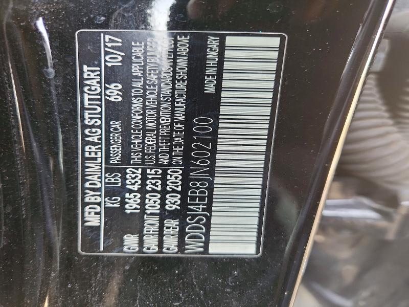 60742426 :رقم المزاد ، WDDSJ4EB8JN602100 vin ، 2018 Mercedes-benz Cla مزاد بيع