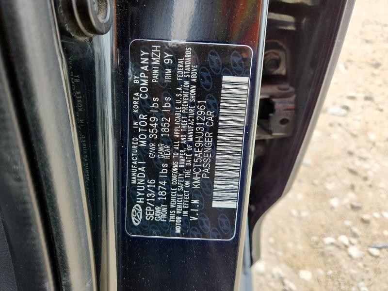 2017 Hyundai Accent მანქანა იყიდება აუქციონზე, vin: KMHCT5AE9HU312961, აუქციონის ნომერი: 60627716