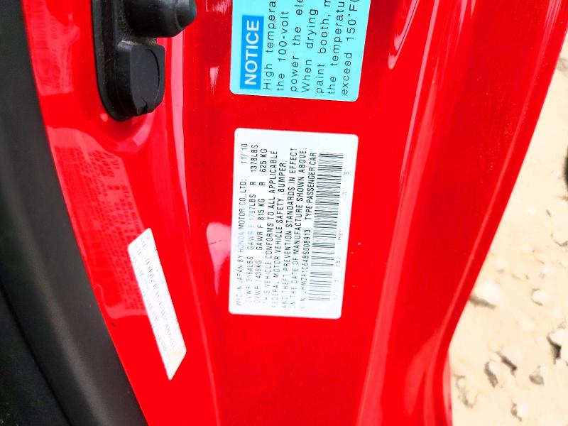 Продажа на аукционе авто 2011 Honda Cr-z, vin: JHMZF1C64BS008913, номер лота: 61137656