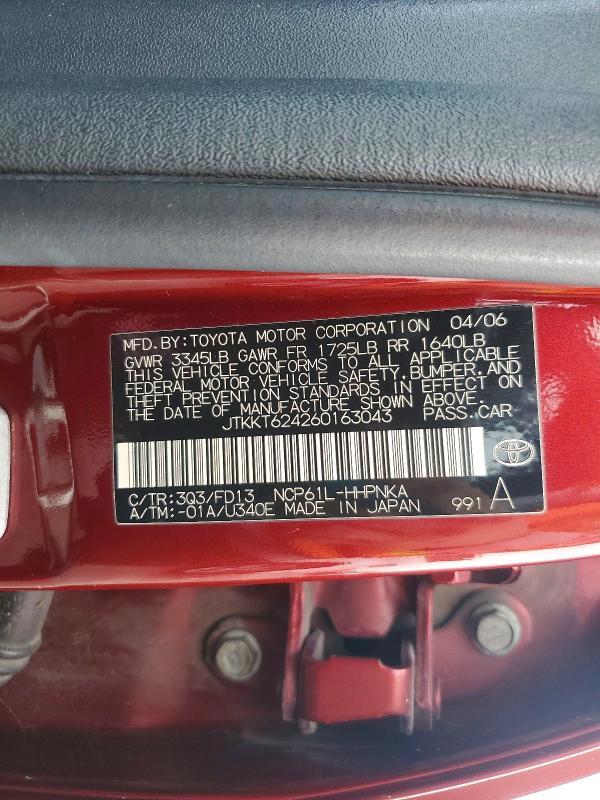 Продаж на аукціоні авто 2006 Scion Xa, vin: JTKKT624260163043, номер лоту: 59265026