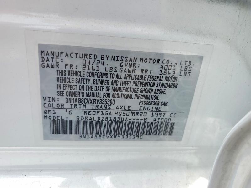 Продажа на аукционе авто 2024 Nissan Sentra, vin: 3N1AB8CVXRY335390, номер лота: 59662816