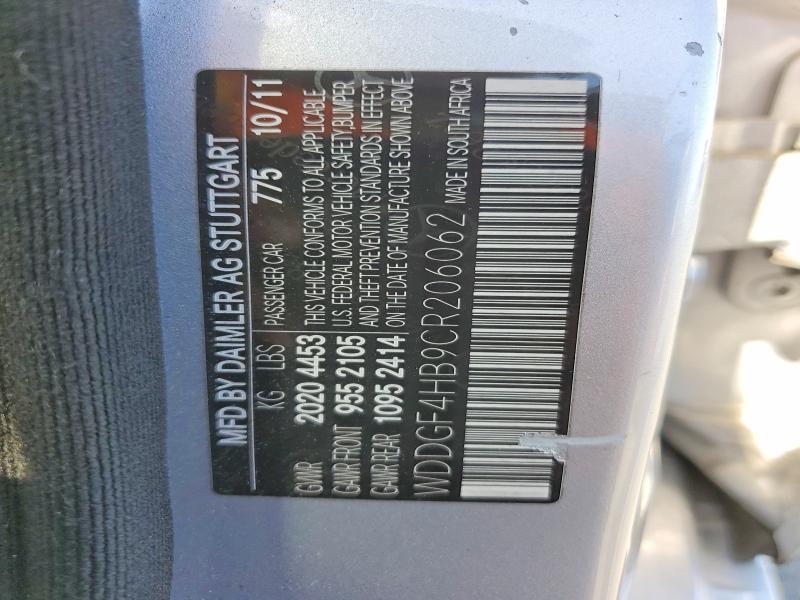 Aukcja sprzedaży 2012 Mercedes-benz C, vin: WDDGF4HB9CR206062, numer aukcji: 59118106