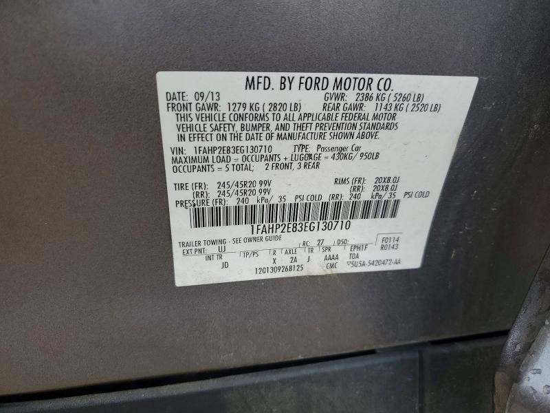 2014 Ford Taurus მანქანა იყიდება აუქციონზე, vin: 1FAHP2E83EG130710, აუქციონის ნომერი: 62274206