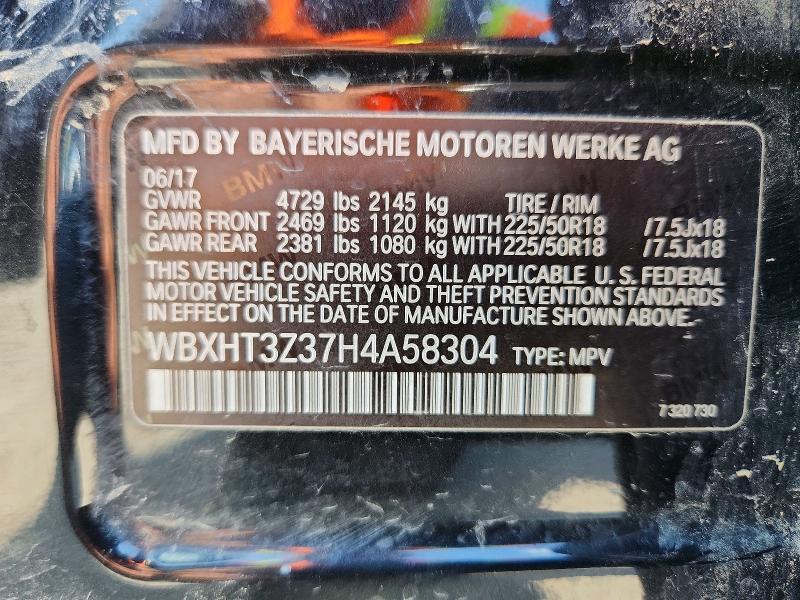 Aukcja sprzedaży 2017 Bmw X1, vin: WBXHT3Z37H4A58304, numer aukcji: 60717006