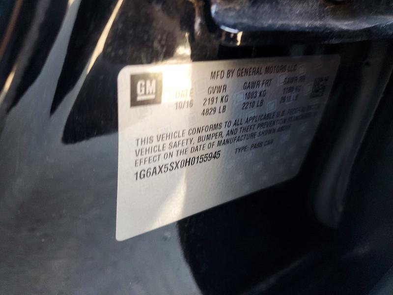 Продаж на аукціоні авто 2017 Cadillac Cts, vin: 1G6AX5SX0H0155945, номер лоту: 61094696