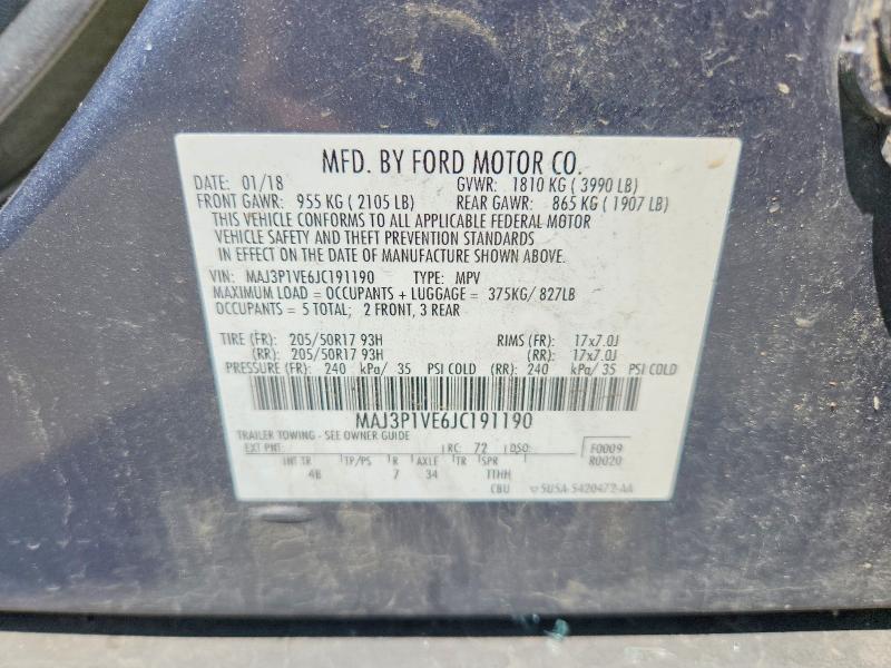Aukcja sprzedaży 2018 Ford Ecosport, vin: MAJ3P1VE6JC191190, numer aukcji: 61790826