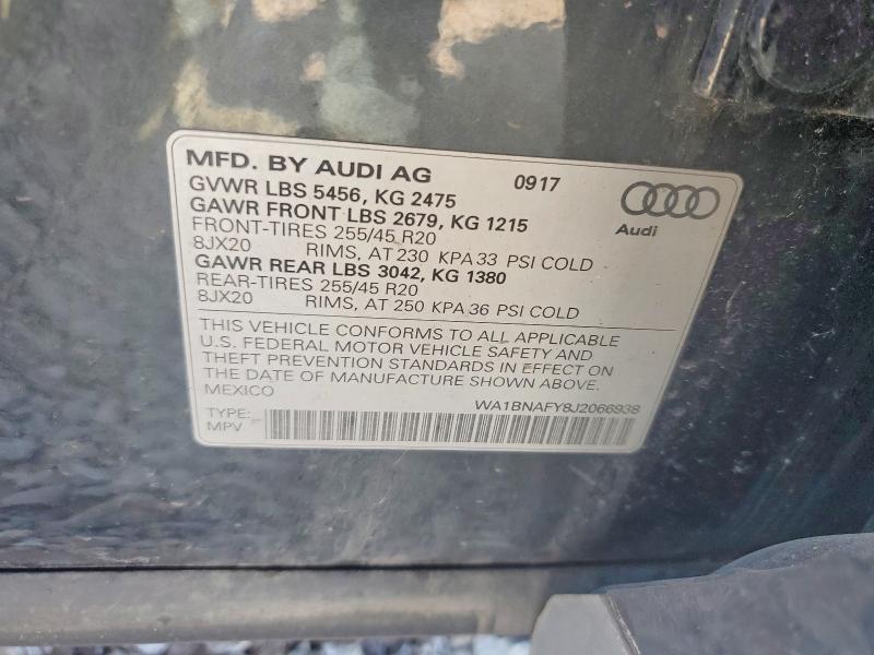 Продажа на аукционе авто 2018 Audi Q5, vin: WA1BNAFY8J2066938, номер лота: 62445196