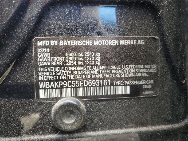 2014 Bmw 550 მანქანა იყიდება აუქციონზე, vin: WBAKP9C55ED693161, აუქციონის ნომერი: 63304316