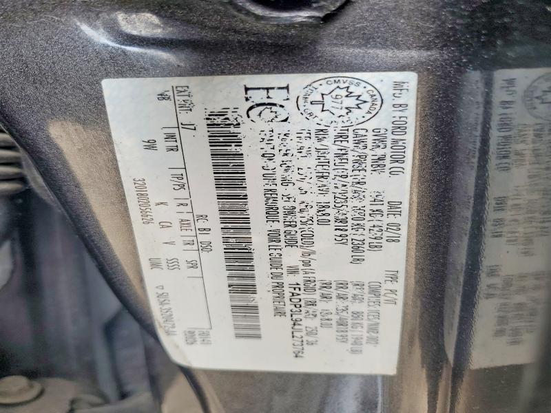 59142336 :رقم المزاد ، 1FADP3L94JL273764 vin ، 2018 Ford Focus مزاد بيع