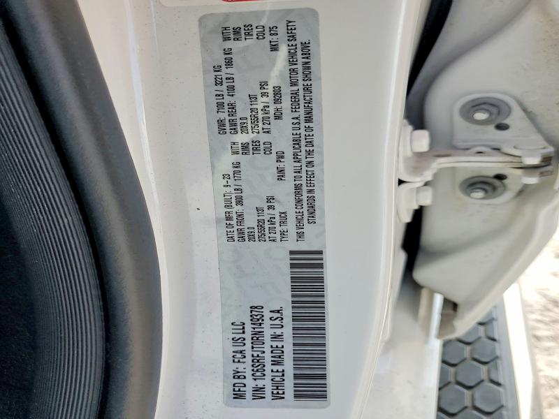 63130096 :رقم المزاد ، 1C6SRFJT0RN149378 vin ، 2024 Ram 1500 مزاد بيع